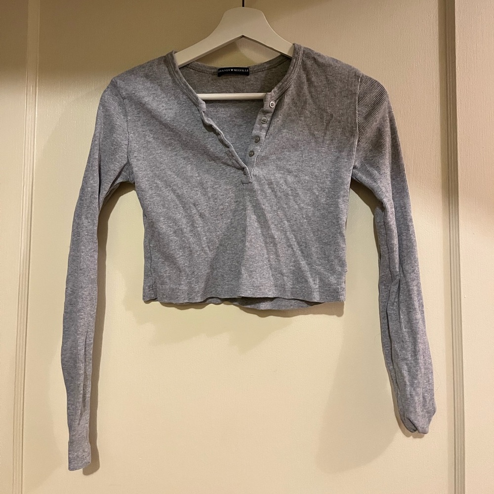 Cropped Grey Brandy Longsleeve